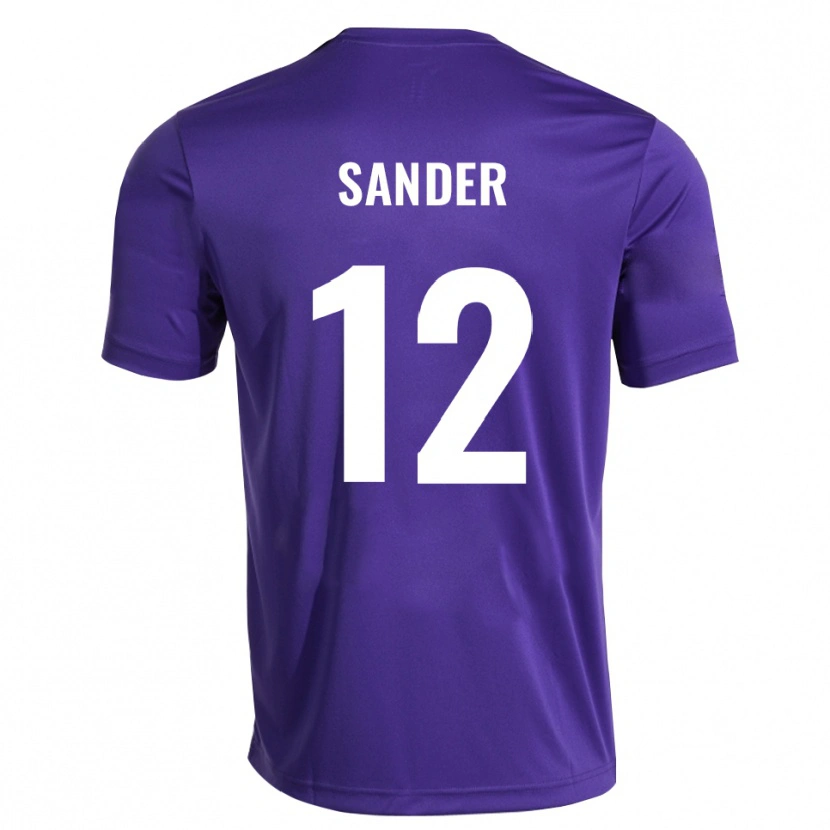 Danxen Criança Anton Sander #12 Roxo Branco Camisola Guarda-Redes 2025/26 Camisa