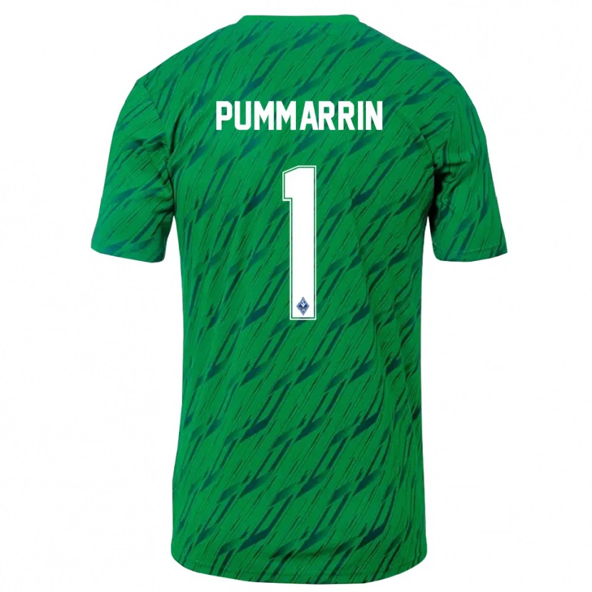 Danxen Criança Kritsana Pummarrin #1 Verde Branco Camisola Guarda-Redes 2025/26 Camisa