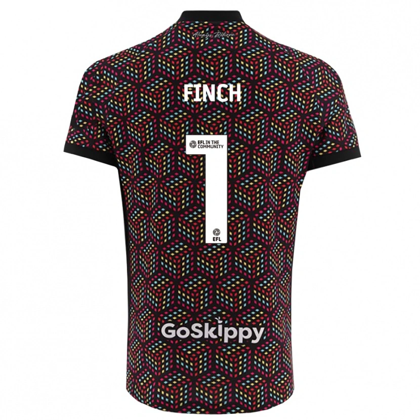 Danxen Criança Isaac Finch #1 Preto Branco Camisola Guarda-Redes 2025/26 Camisa