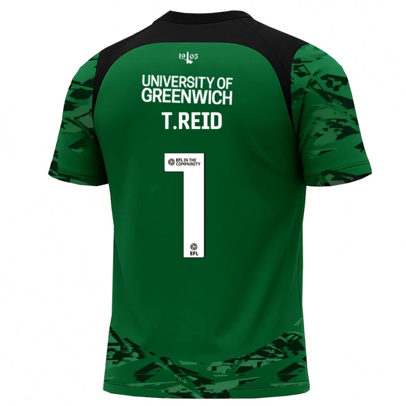 Danxen Criança Tommy Reid #1 Verde Preto Camisola Guarda-Redes 2025/26 Camisa