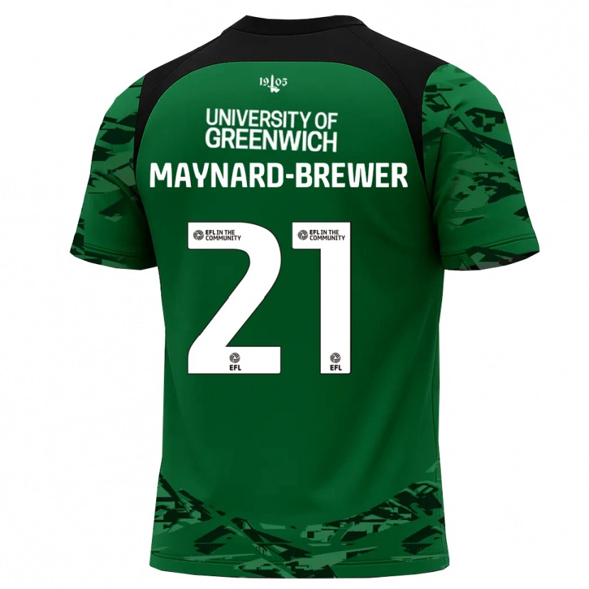 Danxen Criança Ashley Maynard-Brewer #21 Verde Preto Camisola Guarda-Redes 2025/26 Camisa