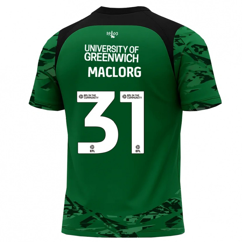 Danxen Criança Lennon MacLorg #31 Verde Preto Camisola Guarda-Redes 2025/26 Camisa