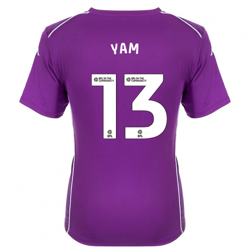 Danxen Criança Callum Yam #13 Branco Roxo Camisola Guarda-Redes 2025/26 Camisa