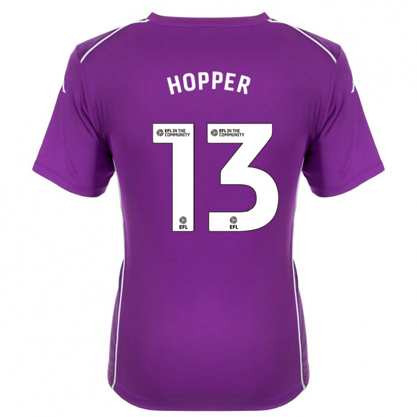 Danxen Criança Jake Hopper #13 Branco Roxo Camisola Guarda-Redes 2025/26 Camisa