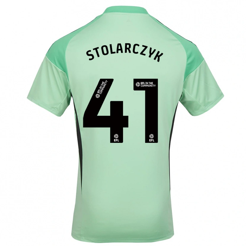 Danxen Criança Jakub Stolarczyk #41 Preto Verde Claro Camisola Guarda-Redes 2025/26 Camisa