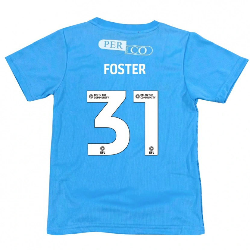 Danxen Criança Owen Foster #31 Azul Branco Camisola Guarda-Redes 2025/26 Camisa