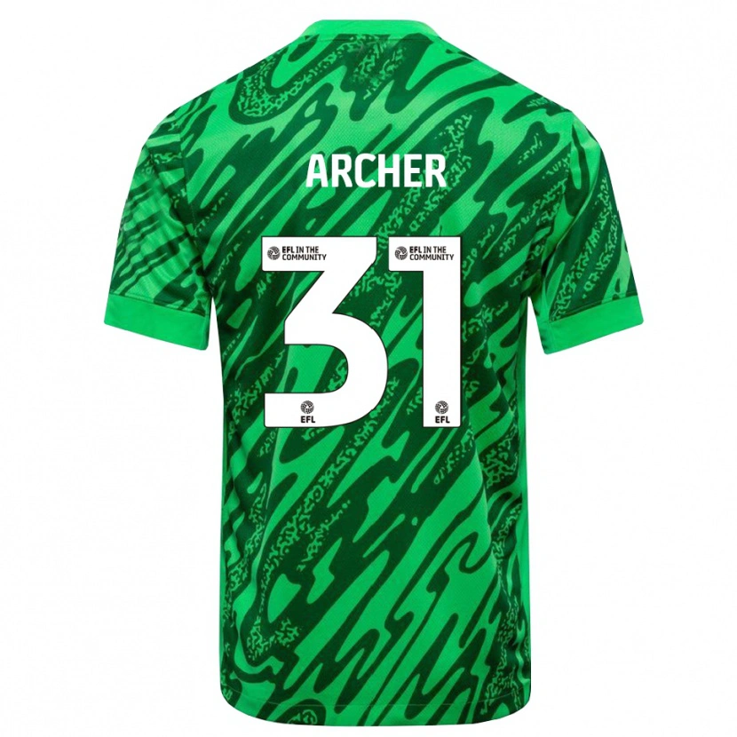 Danxen Criança Jordan Archer #31 Verde Floresta Camisola Guarda-Redes 2025/26 Camisa