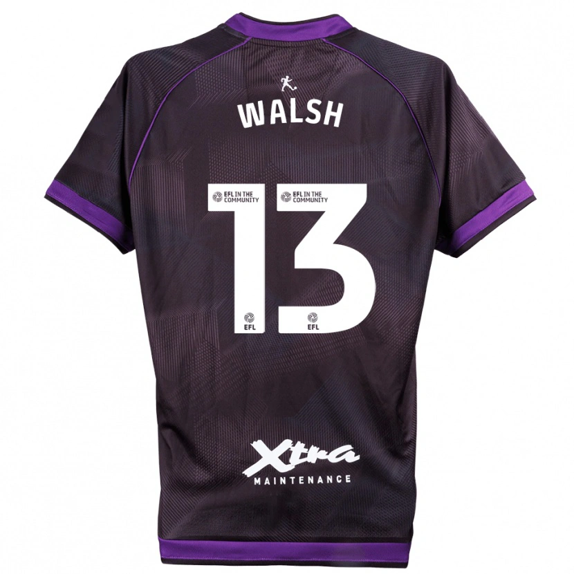 Danxen Criança Joe Walsh #13 Branco Roxo Camisola Guarda-Redes 2025/26 Camisa