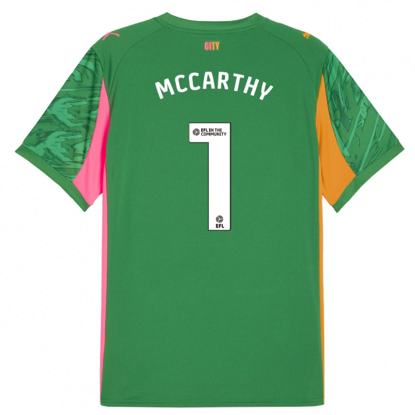 Danxen Criança Alex McCarthy #1 Verde Laranja Camisola Guarda-Redes 2025/26 Camisa