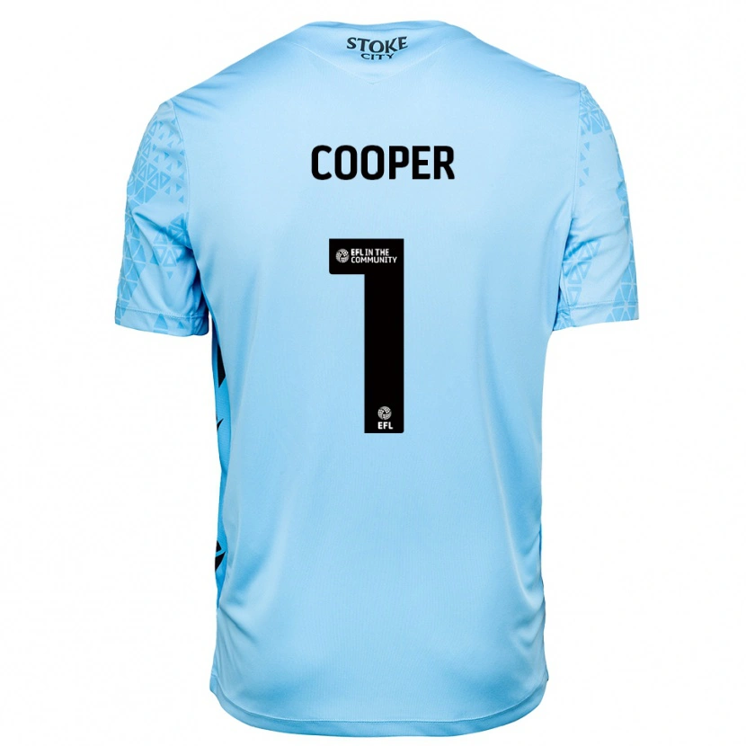 Danxen Criança Noah Cooper #1 Azul Céu Preto Camisola Guarda-Redes 2025/26 Camisa