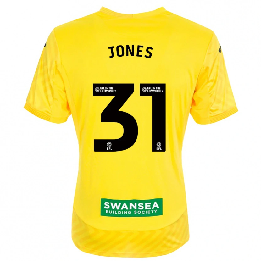 Danxen Criança Verity Jones #31 Amarelo Preto Camisola Guarda-Redes 2025/26 Camisa