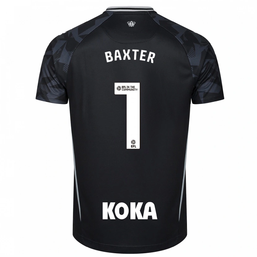Danxen Criança Nathan Baxter #1 Azul Preto Camisola Guarda-Redes 2025/26 Camisa