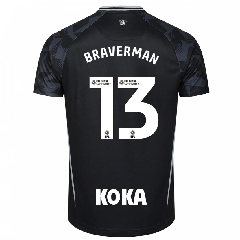 Danxen Criança Zack Braverman #13 Azul Preto Camisola Guarda-Redes 2025/26 Camisa