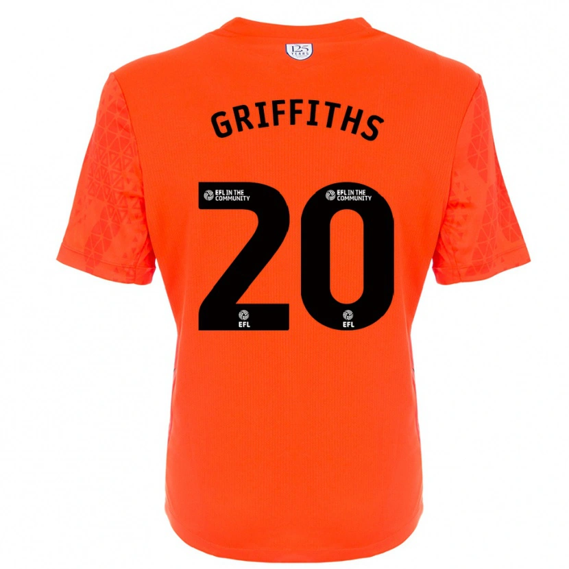 Danxen Criança Josh Griffiths #20 Preto Laranja Camisola Guarda-Redes 2025/26 Camisa