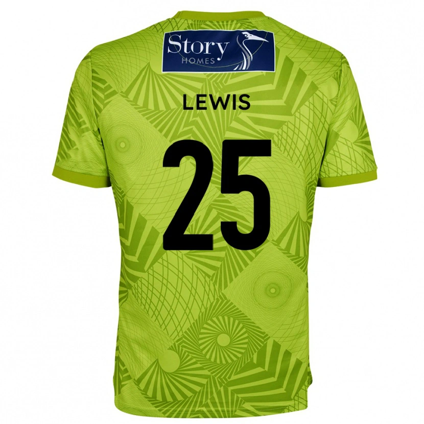 Danxen Criança Harry Lewis #25 Verde Amarelo Camisola Guarda-Redes 2025/26 Camisa