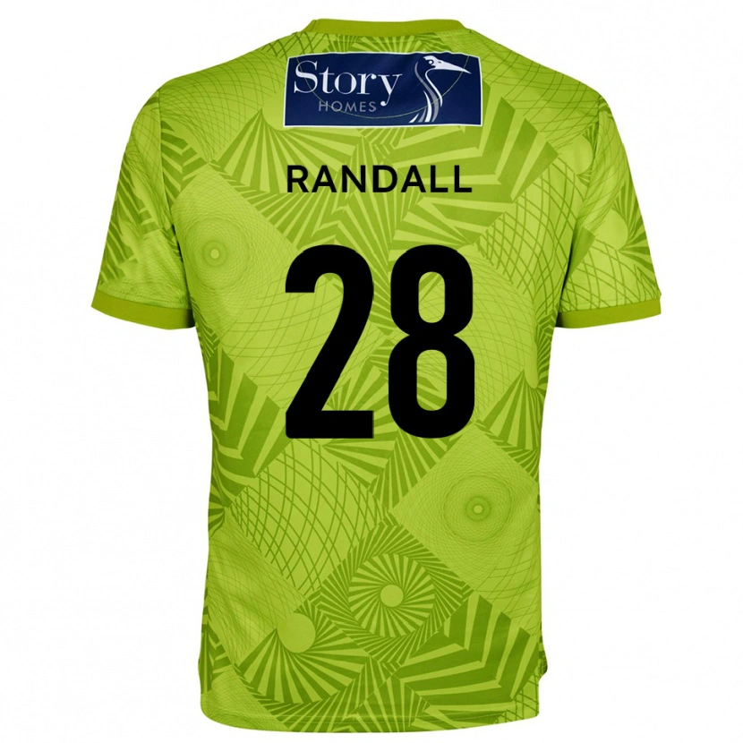 Danxen Criança Thomas Randall #28 Verde Amarelo Camisola Guarda-Redes 2025/26 Camisa