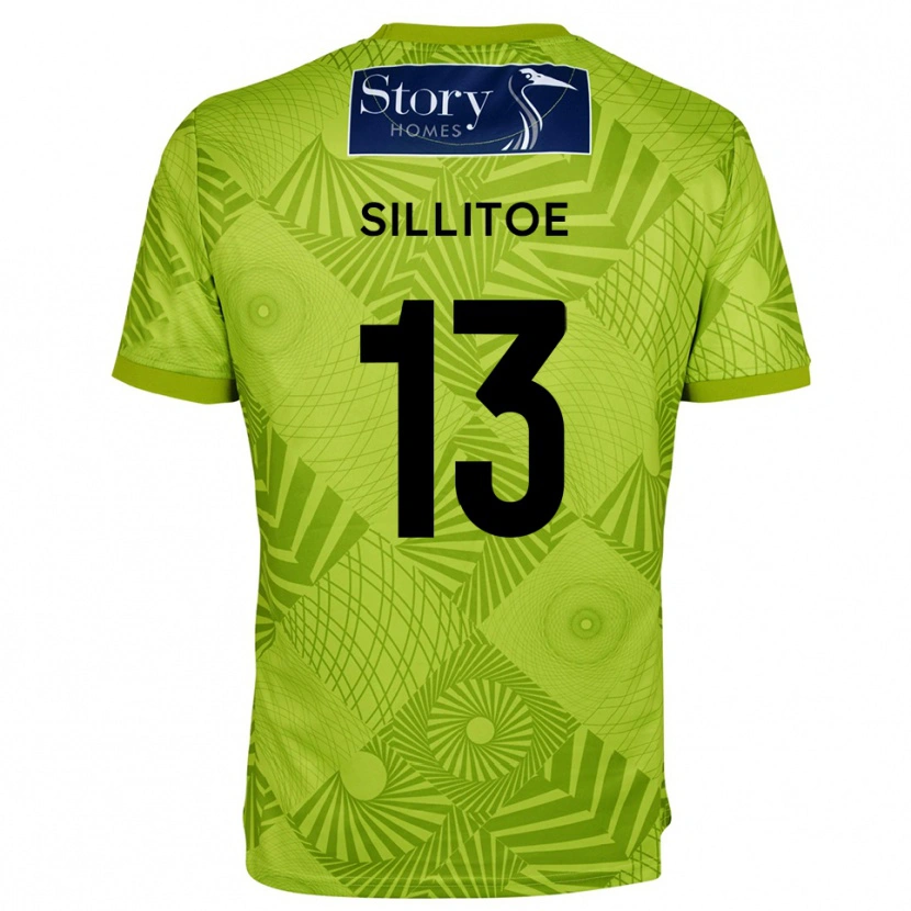 Danxen Criança Casey Sillitoe #13 Verde Amarelo Camisola Guarda-Redes 2025/26 Camisa