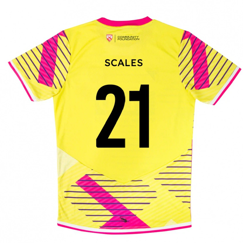 Danxen Criança Alfie Scales #21 Rosa Amarelo Camisola Guarda-Redes 2025/26 Camisa