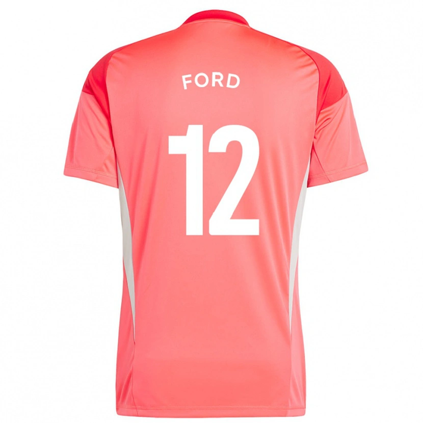 Danxen Criança Nathaniel Ford #12 Vermelho Laranja Camisola Guarda-Redes 2025/26 Camisa