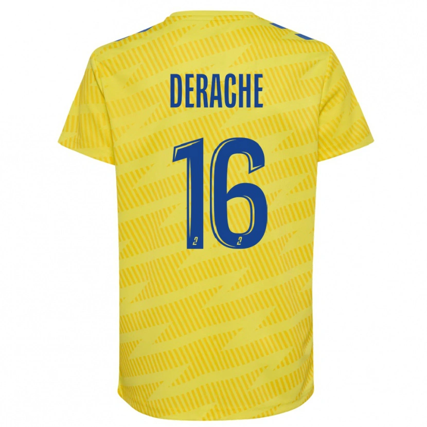 Danxen Criança Joseph Derache #16 Amarelo Azul Camisola Guarda-Redes 2025/26 Camisa