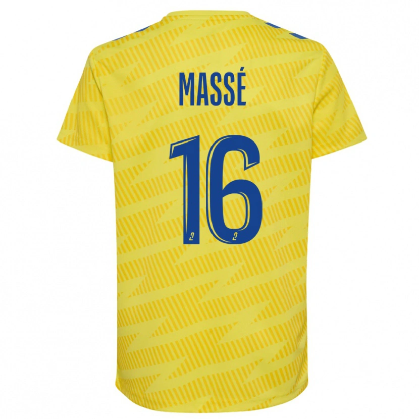 Danxen Criança Maël Massé #16 Amarelo Azul Camisola Guarda-Redes 2025/26 Camisa