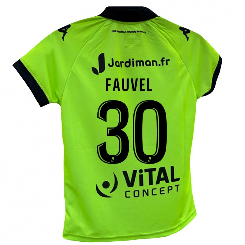 Danxen Criança Agathe Fauvel #30 Verde Neon Camisola Guarda-Redes 2025/26 Camisa