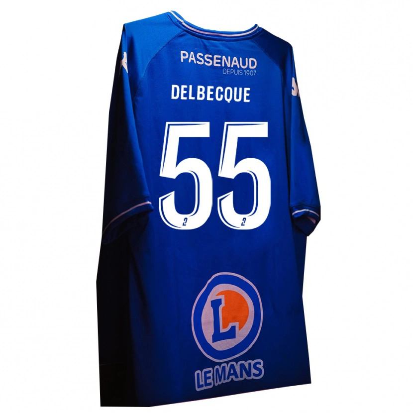 Danxen Criança Augustin Delbecque #55 Branco Azul Real Camisola Guarda-Redes 2025/26 Camisa