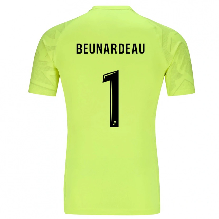 Danxen Criança Quentin Beunardeau #1 Verde Neon Camisola Guarda-Redes 2025/26 Camisa