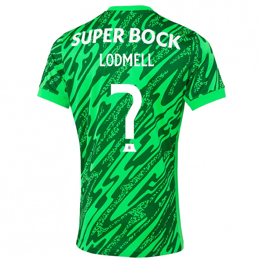 Danxen Criança William Lodmell #0 Verde Branco Camisola Guarda-Redes 2025/26 Camisa