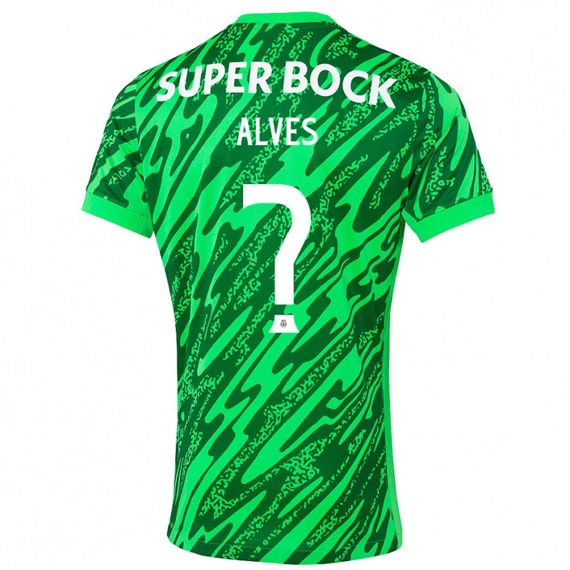 Danxen Criança Guilherme Alves #0 Verde Branco Camisola Guarda-Redes 2025/26 Camisa