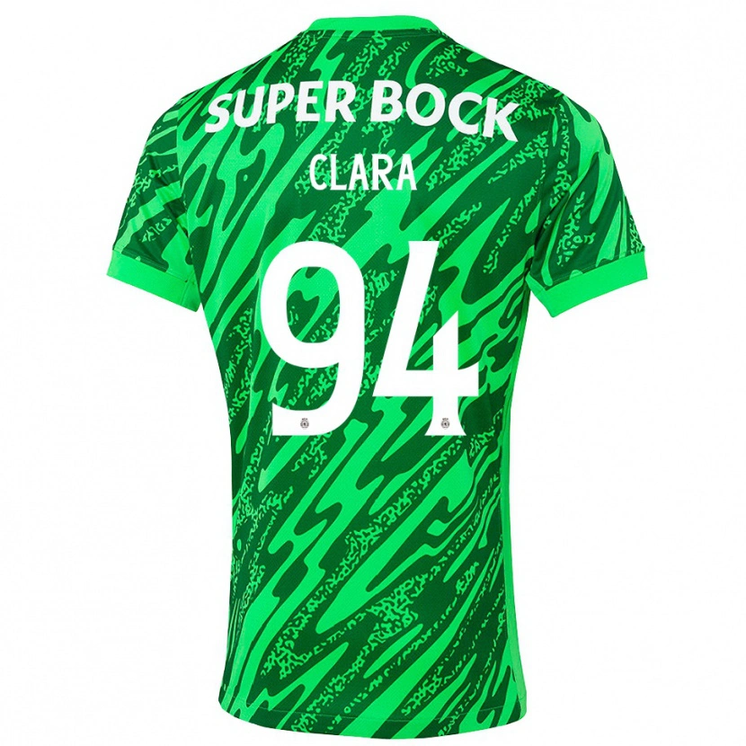 Danxen Criança Diogo Clara #94 Verde Branco Camisola Guarda-Redes 2025/26 Camisa