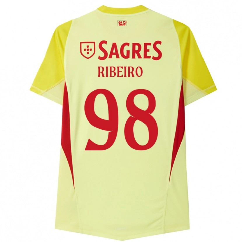 Danxen Criança Ricardo Ribeiro #98 Amarelo Vermelho Camisola Guarda-Redes 2025/26 Camisa