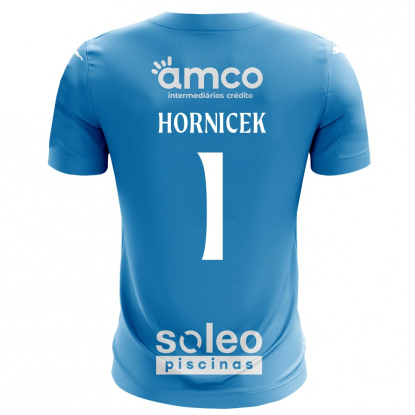 Danxen Criança Lukas Hornicek #1 Azul Branco Camisola Guarda-Redes 2025/26 Camisa