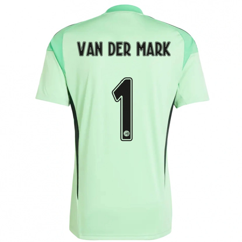 Danxen Criança Jesper van der Mark #1 Verde Claro Preto Camisola Guarda-Redes 2025/26 Camisa