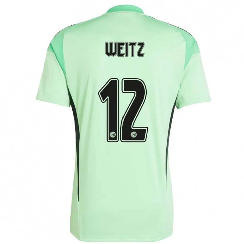 Danxen Criança Axel Weitz #12 Verde Claro Preto Camisola Guarda-Redes 2025/26 Camisa