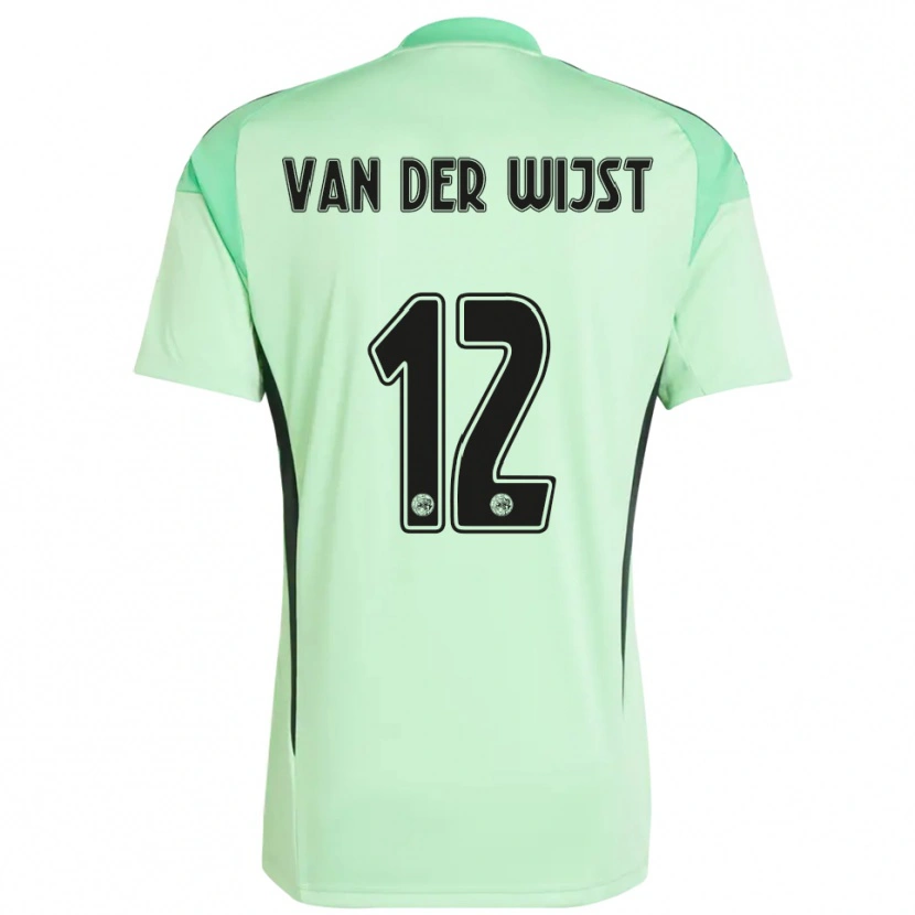 Danxen Criança Giovanni van der Wijst #12 Verde Claro Preto Camisola Guarda-Redes 2025/26 Camisa