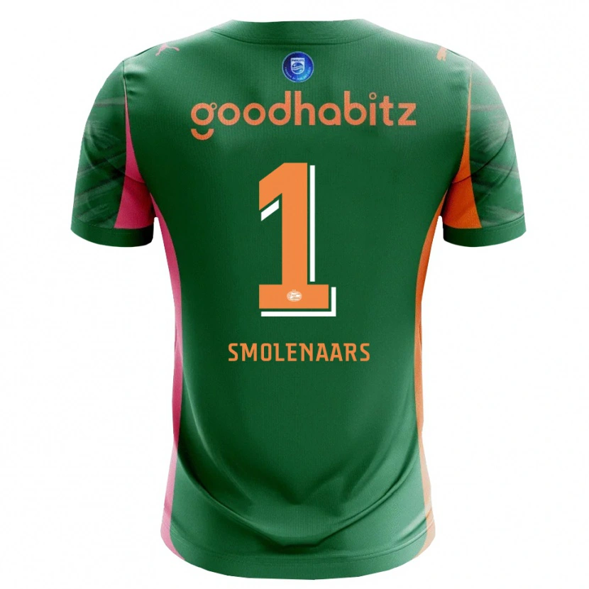 Danxen Criança Tijn Smolenaars #1 Verde Laranja Camisola Guarda-Redes 2025/26 Camisa