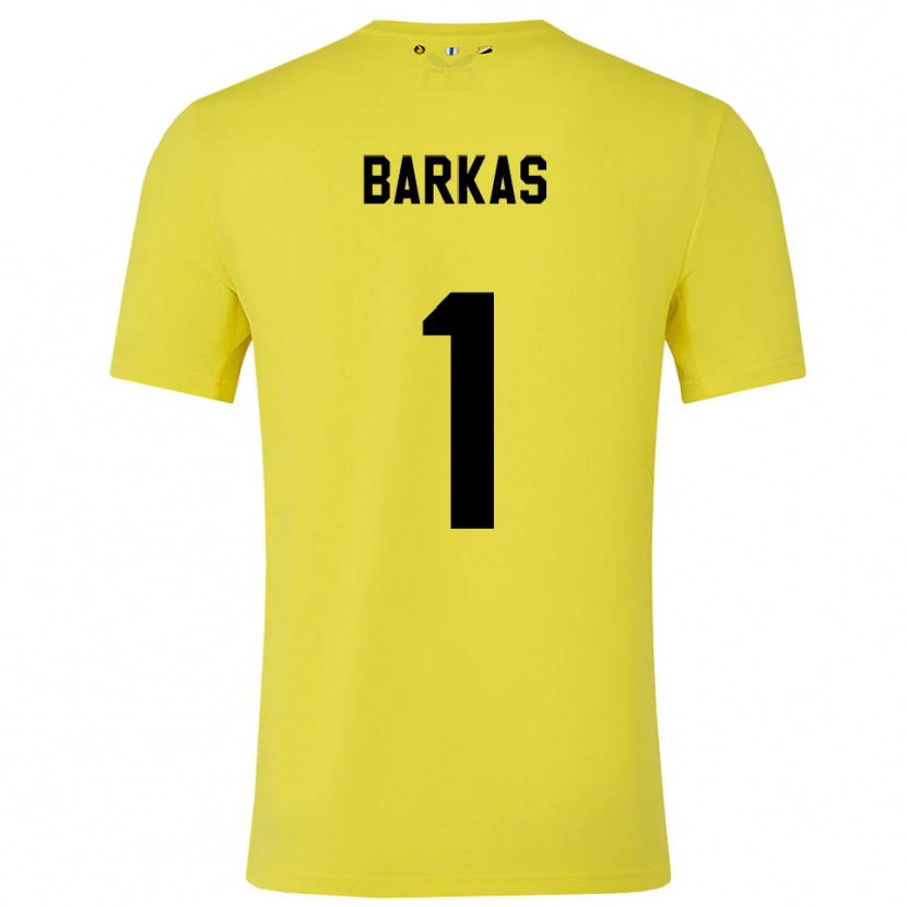 Danxen Criança Vasilios Barkas #1 Amarelo Preto Camisola Guarda-Redes 2025/26 Camisa