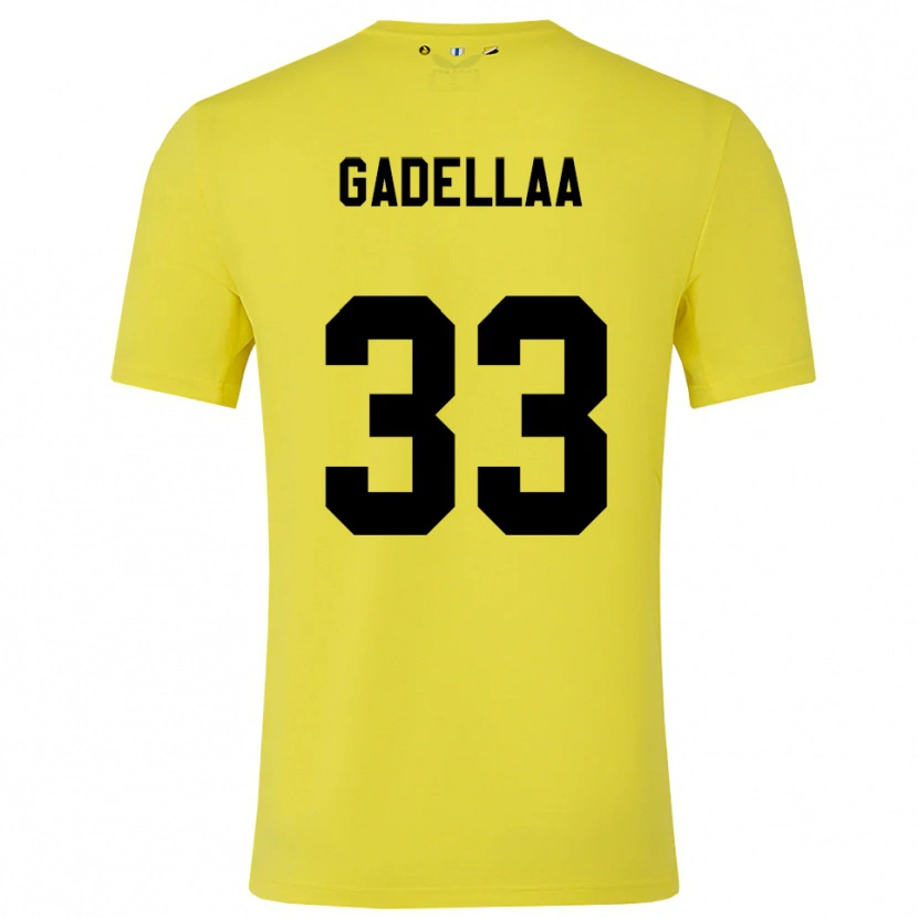Danxen Criança Kevin Gadellaa #33 Amarelo Preto Camisola Guarda-Redes 2025/26 Camisa