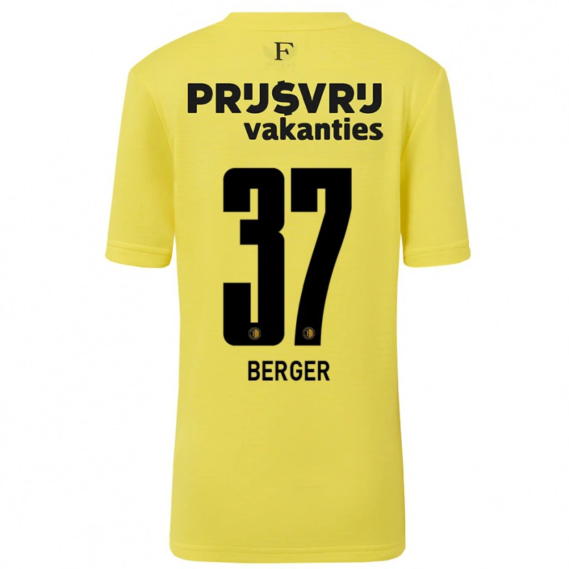 Danxen Criança Mannou Berger #37 Amarelo Preto Camisola Guarda-Redes 2025/26 Camisa