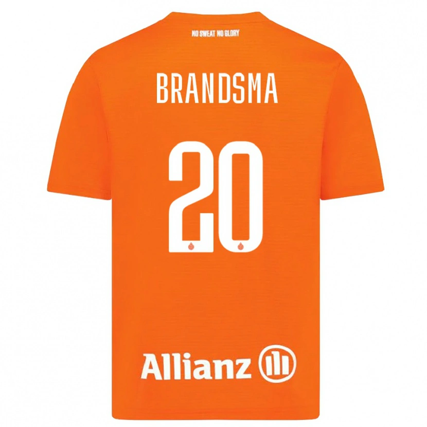 Danxen Criança Ilke Brandsma #20 Laranja Branco Camisola Guarda-Redes 2025/26 Camisa