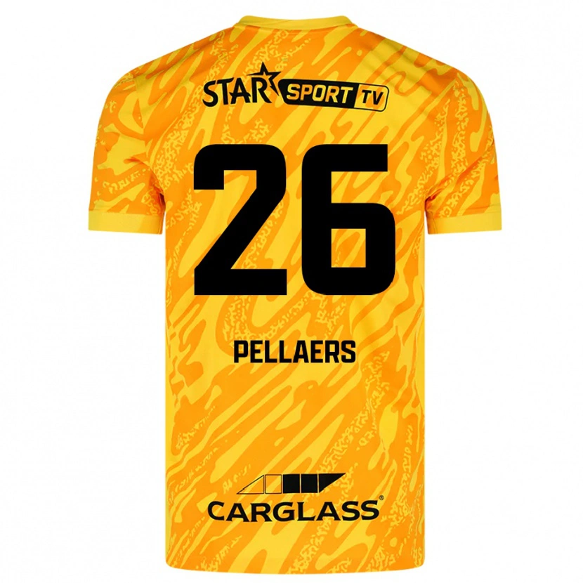 Danxen Criança Amanuel Pellaers #26 Laranja Amarelo Preto Camisola Guarda-Redes 2025/26 Camisa