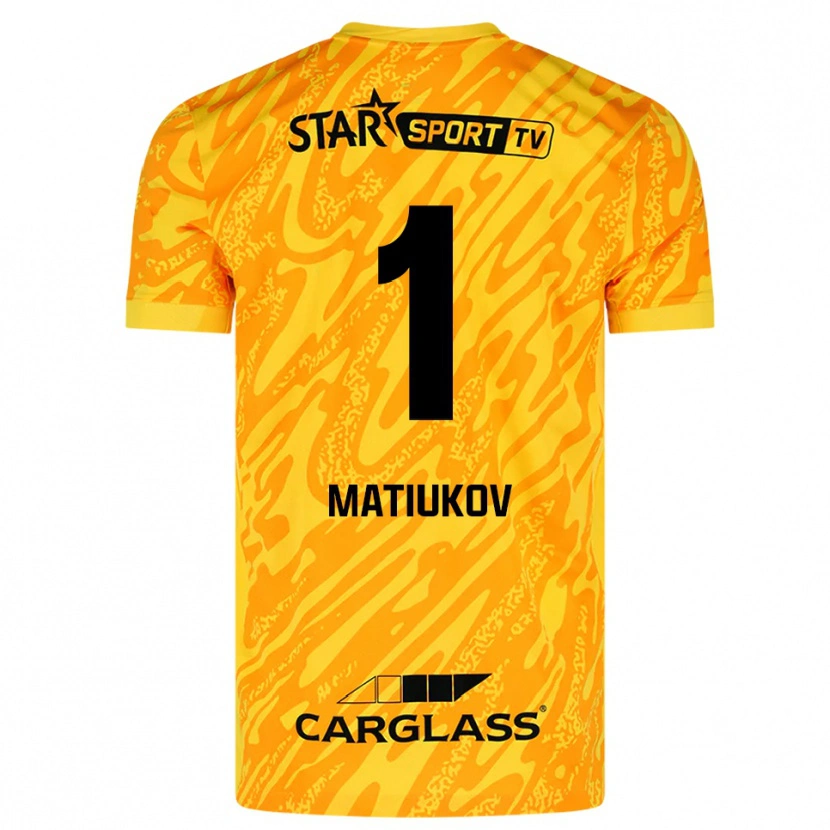 Danxen Criança Platon Matiukov #1 Laranja Amarelo Preto Camisola Guarda-Redes 2025/26 Camisa