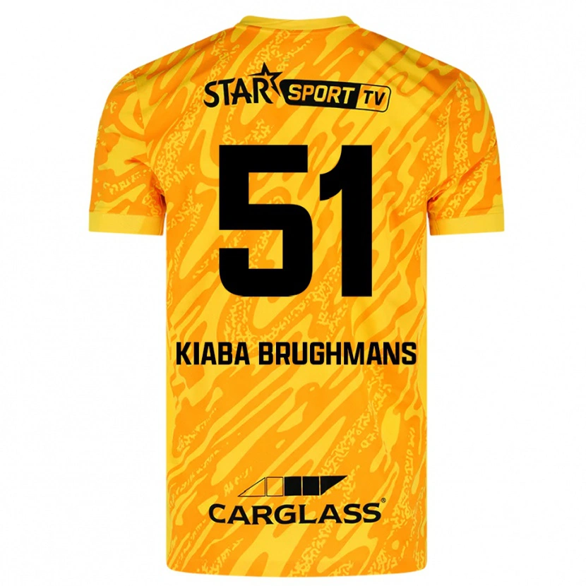 Danxen Criança Lucca Brughmans #51 Laranja Amarelo Preto Camisola Guarda-Redes 2025/26 Camisa