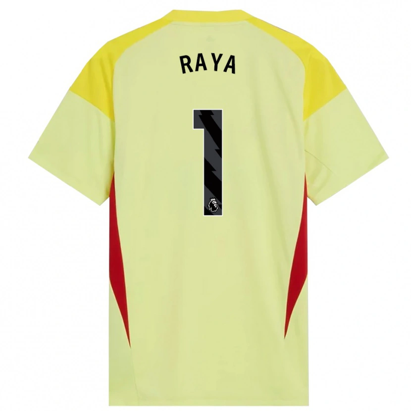 Danxen Criança David Raya #1 Amarelo Vermelho Preto Camisola Guarda-Redes 2025/26 Camisa