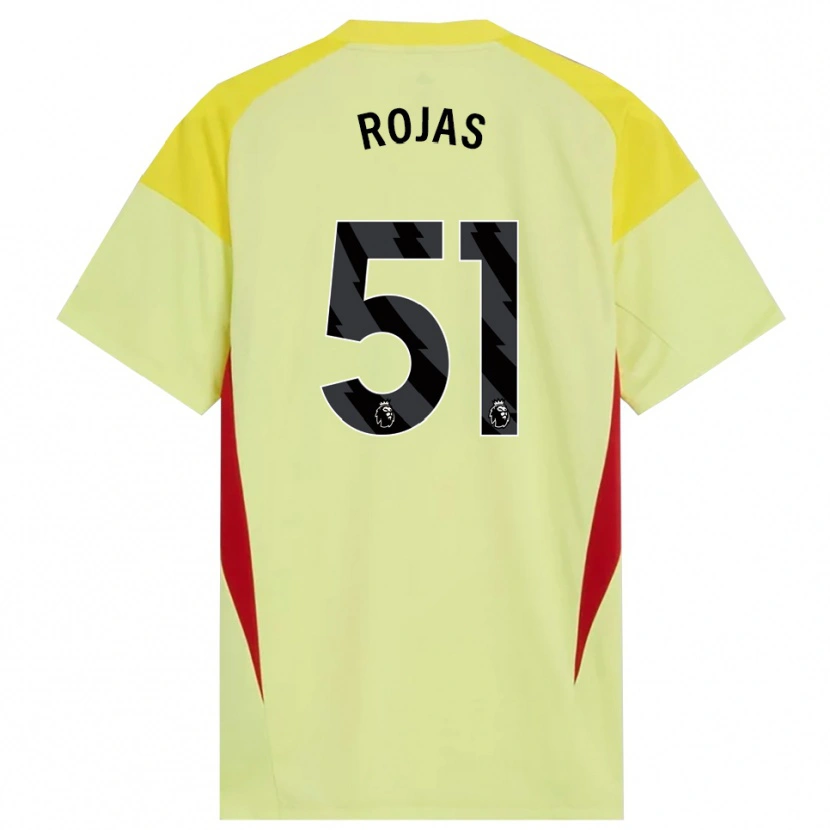 Danxen Criança Alexéi Rojas #51 Amarelo Vermelho Preto Camisola Guarda-Redes 2025/26 Camisa