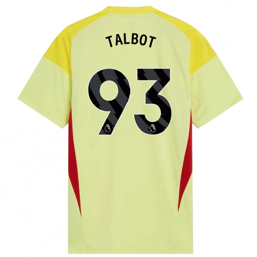 Danxen Criança Jack Talbot #93 Amarelo Vermelho Preto Camisola Guarda-Redes 2025/26 Camisa