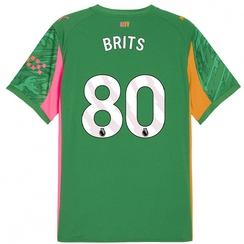 Danxen Criança Spike Brits #80 Verde Laranja Camisola Guarda-Redes 2025/26 Camisa