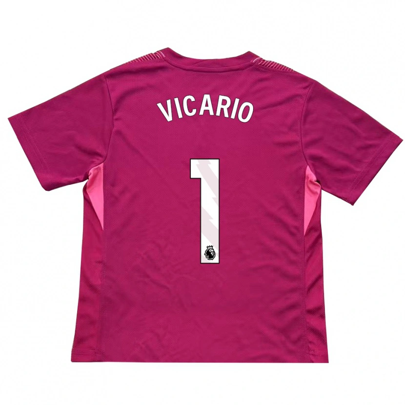 Danxen Criança Guglielmo Vicario #1 Rosa Branco Camisola Guarda-Redes 2025/26 Camisa