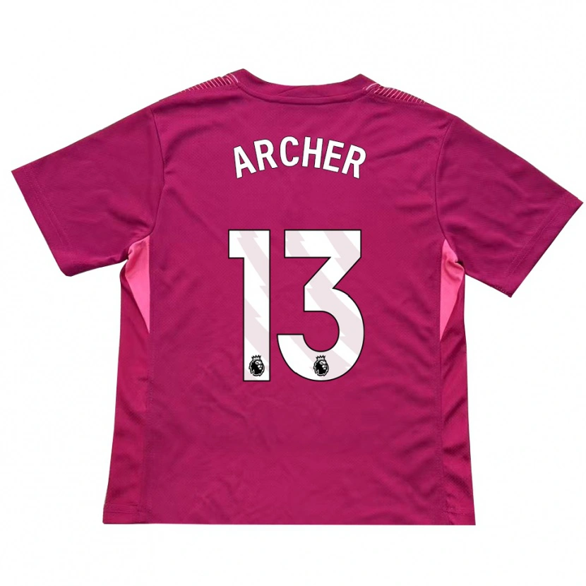 Danxen Criança Samual Archer #13 Rosa Branco Camisola Guarda-Redes 2025/26 Camisa